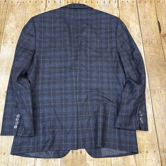 Spurr Windowpane Sport Coat Blazer Wool Size 40S - Picture 7 of 8
